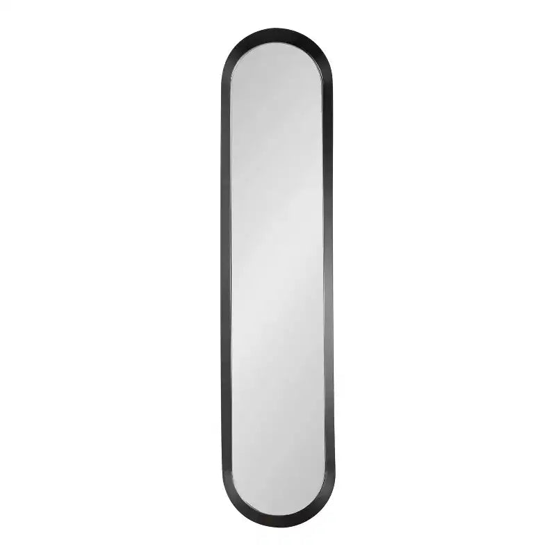 Miroir mural capsule à cadre métallique, 23,5 cm L x 99,7 cm H