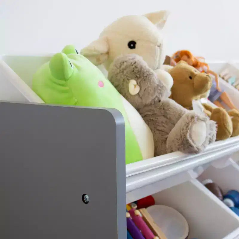 Made for Me 12 bacs organisateur pour enfants blanc - Humble Crew : organisateur de rangement de jouets avec bacs, rangement pour enfants, cadre en MDF