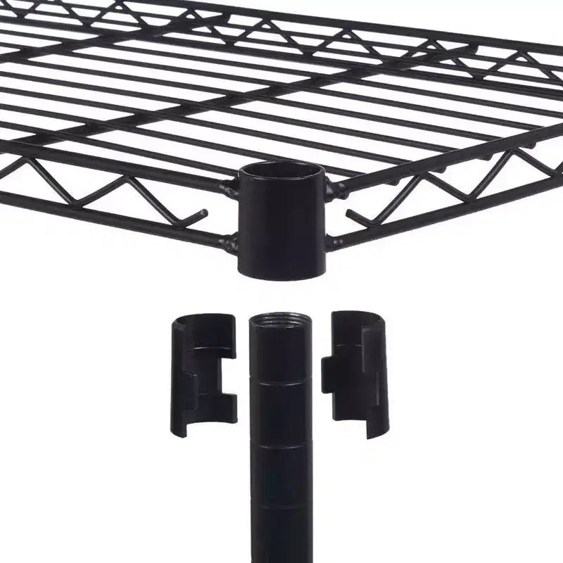 Étagère à 5 niveaux en acier chromé, 180 cm (H) x 90 cm (L) x 35 cm (P)