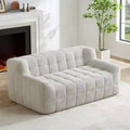 GDFStudio Tobey Modern 64.5 Square-Tufted Velvet Compression Foam Loveseat