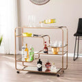 Desserte de bar en fer et miroir avec 6 étagères, 85,7 cm (H) x 91,4 cm (L) x 33,6 cm (P)