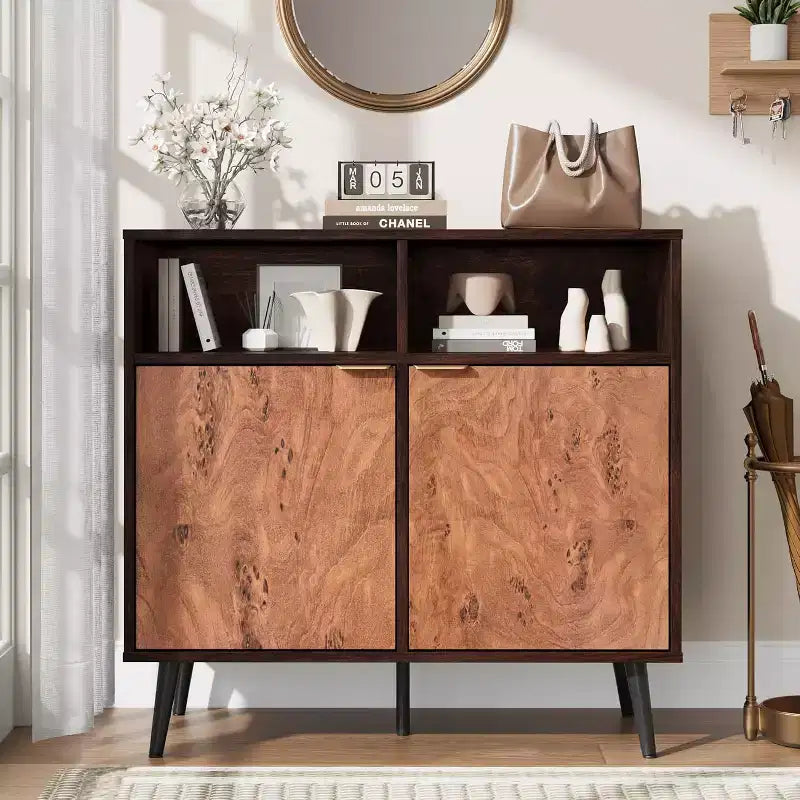 Buffet de cuisine avec rangement, bahut de 80 cm avec portes, meuble de rangement pour café