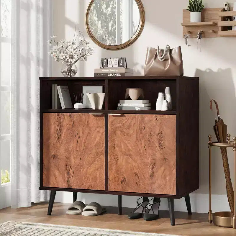 Buffet de cuisine avec rangement, bahut de 80 cm avec portes, meuble de rangement pour café