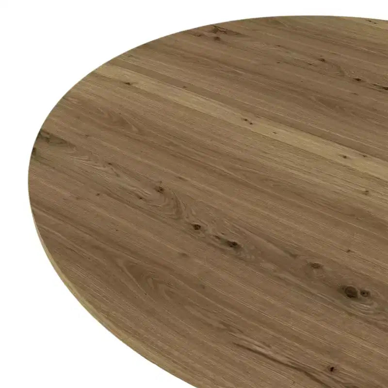 Table à manger ronde en bois et métal, 89,99 cm de diamètre x 74,98 cm de hauteur