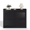 GustoWave Large Shoe Storage Cabinet with 4 Flip Drawers,with Hooks and Storage, Hidden Shoe Organizer for Foyer, Hallway, Living Room