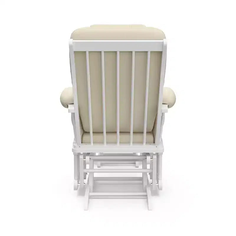 Fauteuil de chambre d'enfant à bascule en bois et polyester avec pouf, 72 cm (L) x 102 cm (H) x 83 cm (P)