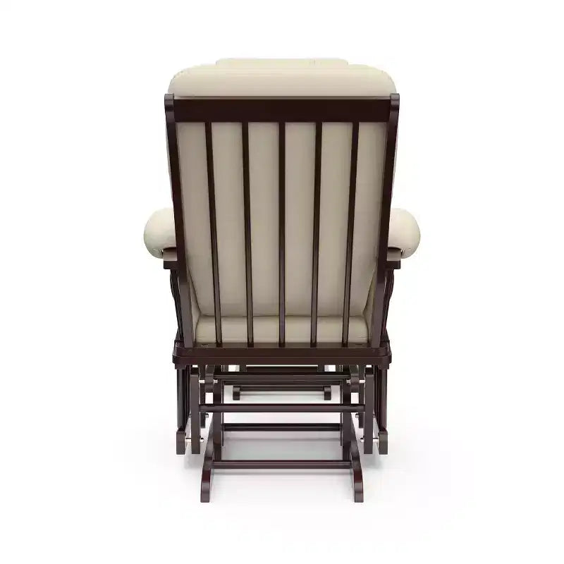 Fauteuil de chambre d'enfant à bascule en bois et polyester avec pouf, 72 cm (L) x 102 cm (H) x 83 cm (P)