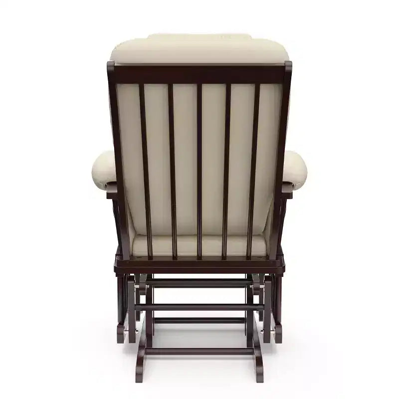 Fauteuil de chambre d'enfant à bascule en bois et polyester avec pouf, 72 cm (L) x 102 cm (H) x 83 cm (P)