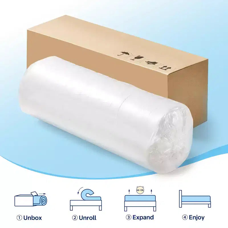 Matelas en mousse à mémoire de forme au gel avec couche de charbon de bambou et housse en polyester