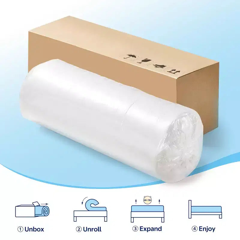 Matelas en mousse à mémoire de forme au gel avec couche de charbon de bambou et housse en polyester