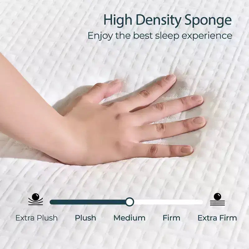 Matelas en mousse à mémoire de forme au gel avec couche de charbon de bambou et housse en polyester