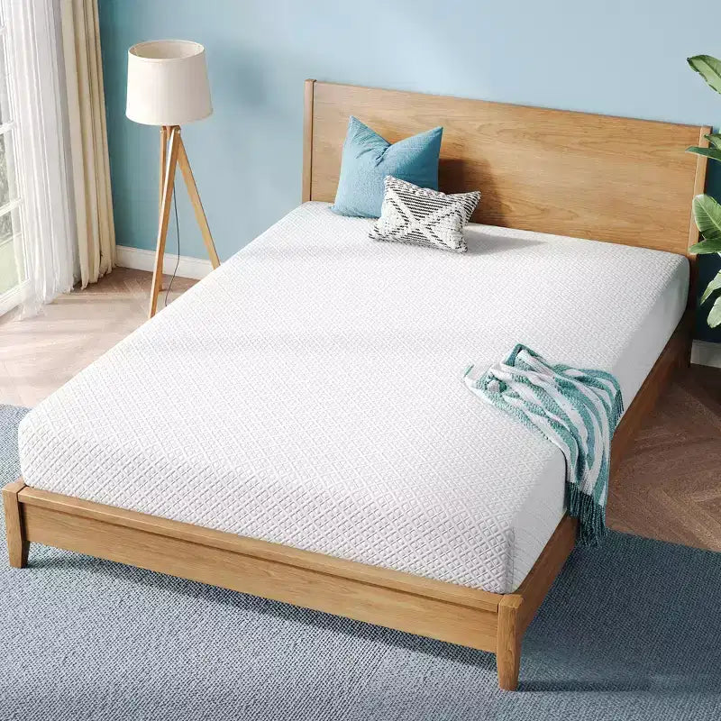 Matelas en mousse à mémoire de forme au gel avec couche de charbon de bambou et housse en polyester