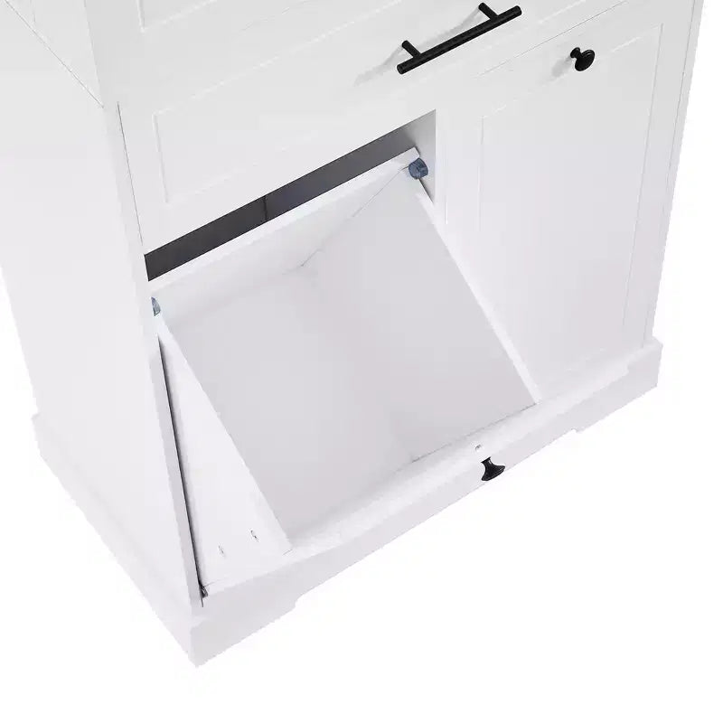 Meuble de Rangement de Salle de Bain en MDF avec Panier à Linge Basculant et Étagère Réglable, 71.7"H x 31.1"W x 16.1"D