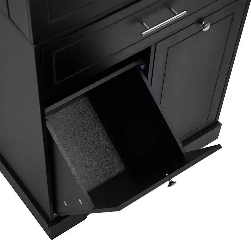 Meuble de Rangement de Salle de Bain en MDF avec Panier à Linge Basculant et Étagère Réglable, 71.7"H x 31.1"W x 16.1"D