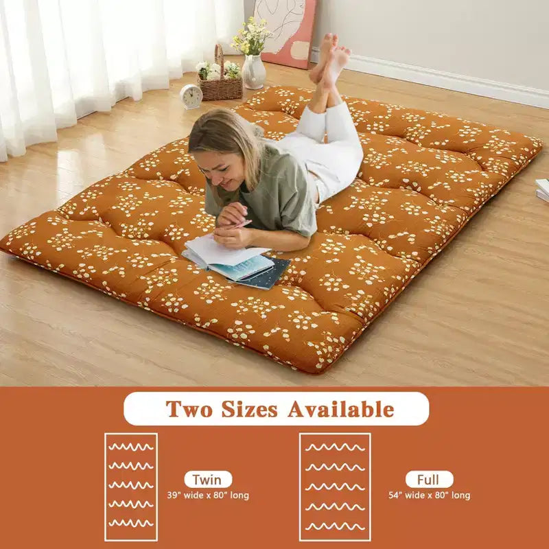 Matelas futon de sol en microfibre et coton, épaisseur 7,6 cm, jumeau 99 cm L x 203 cm l / complet 137 cm L x 203 cm l
