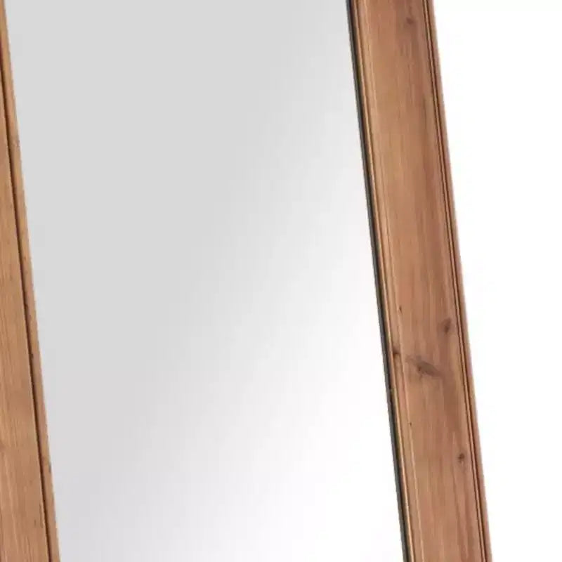 Miroir sur pied pleine longueur en bois massif, 65"H x 22"L x 2.34"P