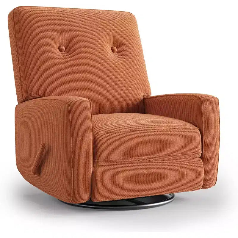Fauteuil inclinable de garderie, fauteuil à bascule pivotant à 360° pour adultes avec dossier et repose-pieds réglables, fauteuil confortable en lin rembourré pour chambres à coucher