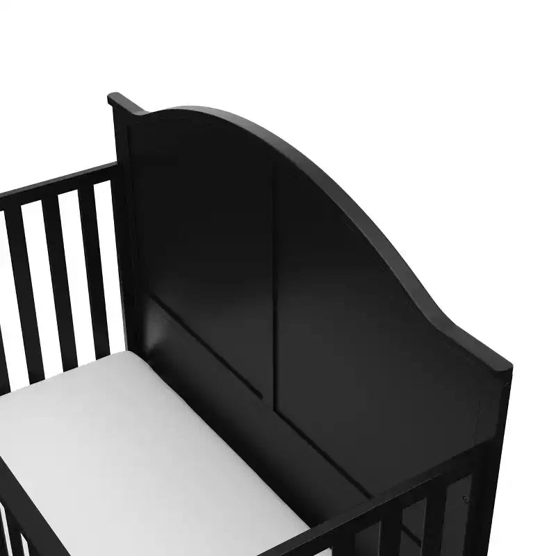 Lit de bébé convertible 5-en-1 en pin, 45,27"H x 55,12"L x 29,96"P