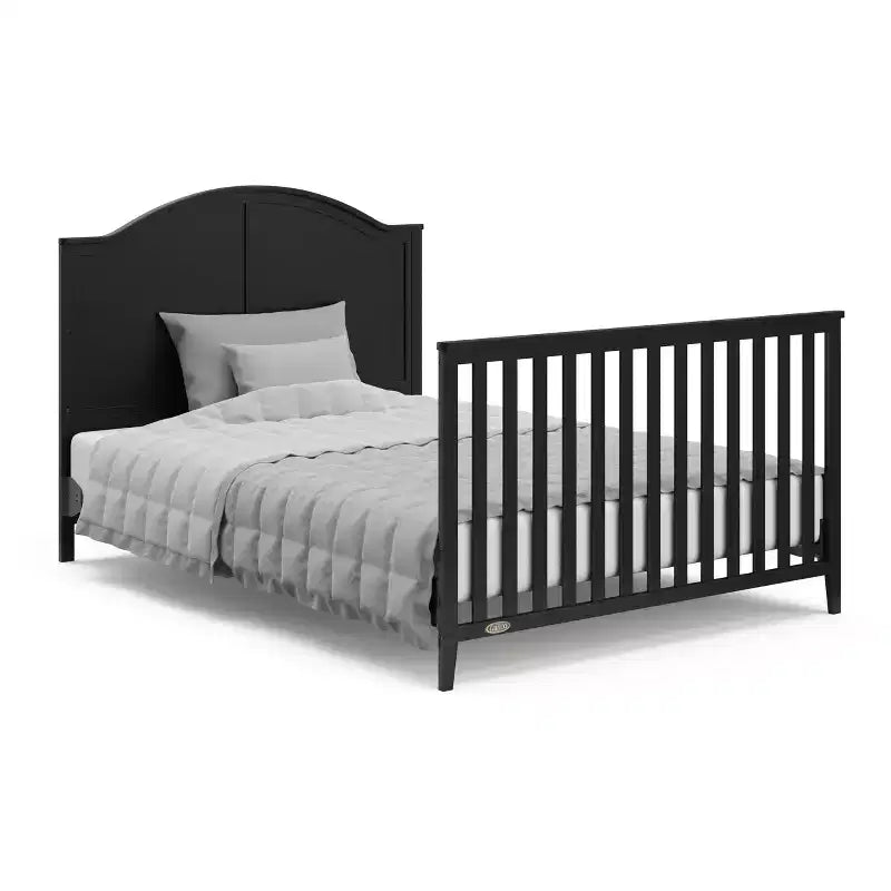 Lit de bébé convertible 5-en-1 en pin, 45,27"H x 55,12"L x 29,96"P