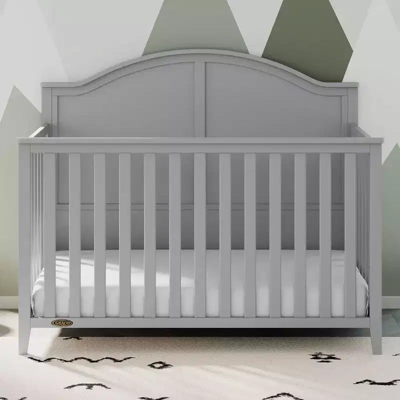 Lit de bébé convertible 5-en-1 en pin, 45,27"H x 55,12"L x 29,96"P