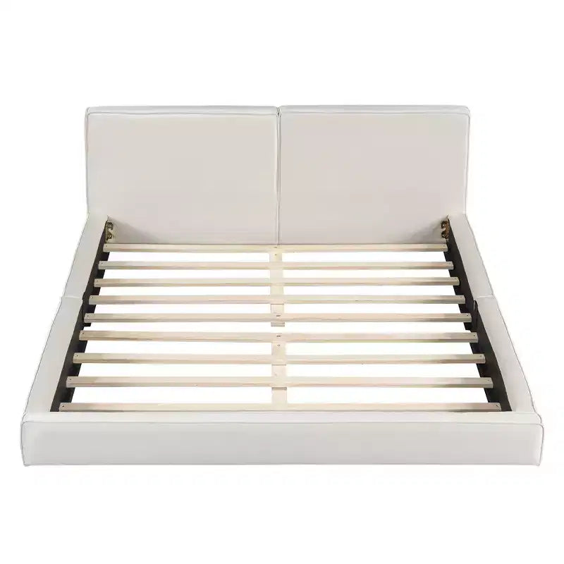 Lit plateforme tapissé de velours, Grand lit 88.75"L x 68"W x 25"H