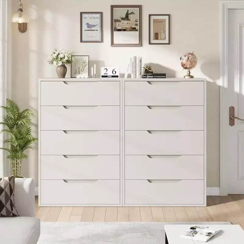 Commode verticale autonome en bois à 5 tiroirs