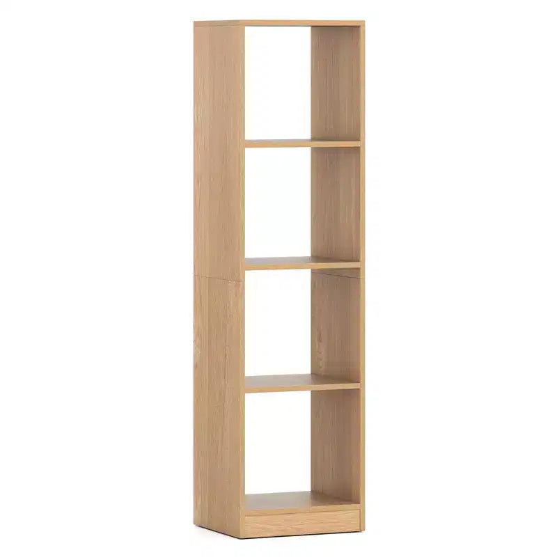 Étagère d'angle en bois à 5 niveaux avec 4 compartiments cubiques, 142,2 cm H x 33 cm L x 38,1 cm P, paquet de 2