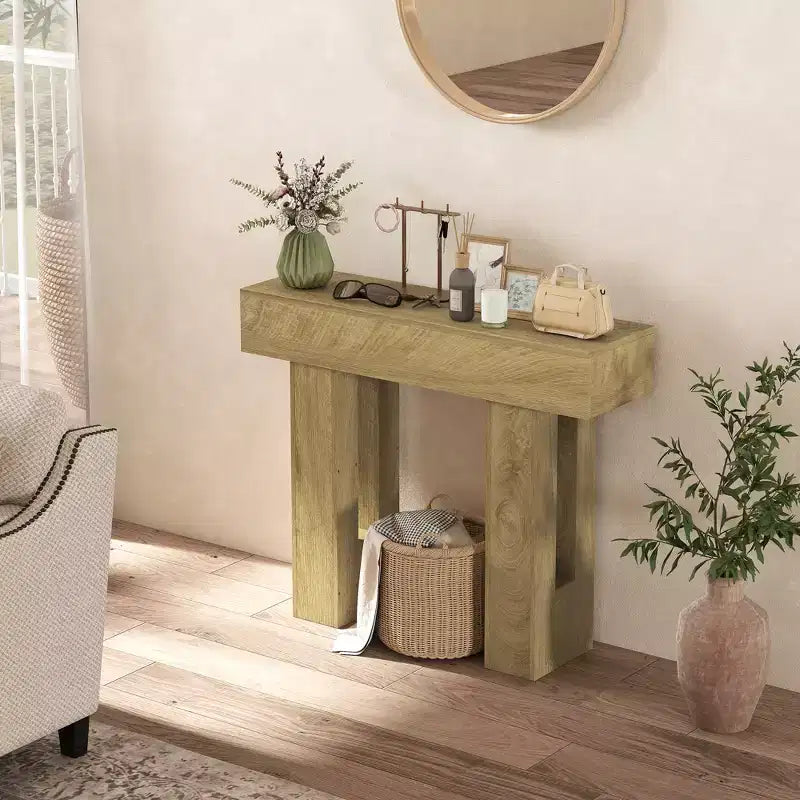 Console en MDF, 106 cm (L) x 30 cm (P), capacité de 50 kg