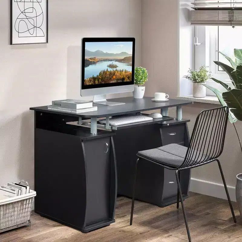 Bureau informatique en métal et MDF, 45,31 po L x 21,67 po P x 29,16 po H