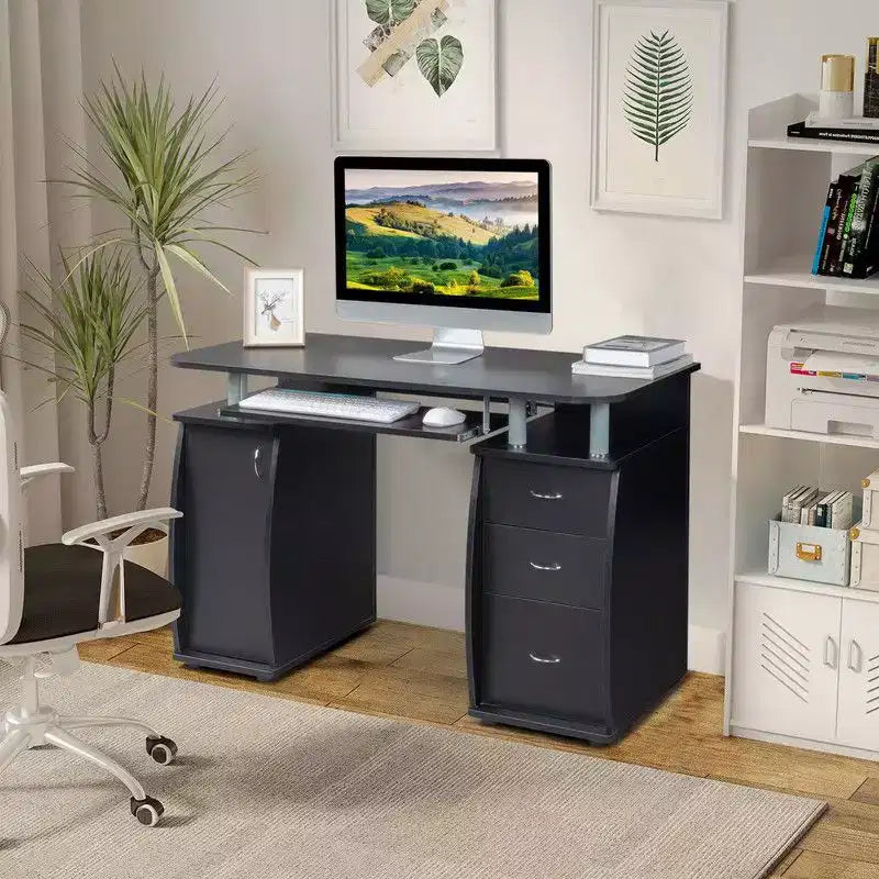 Bureau informatique en métal et MDF, 45,31 po L x 21,67 po P x 29,16 po H