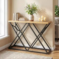 Console en métal et MDF avec cadre en X, 55"P x 12"L x 36"H