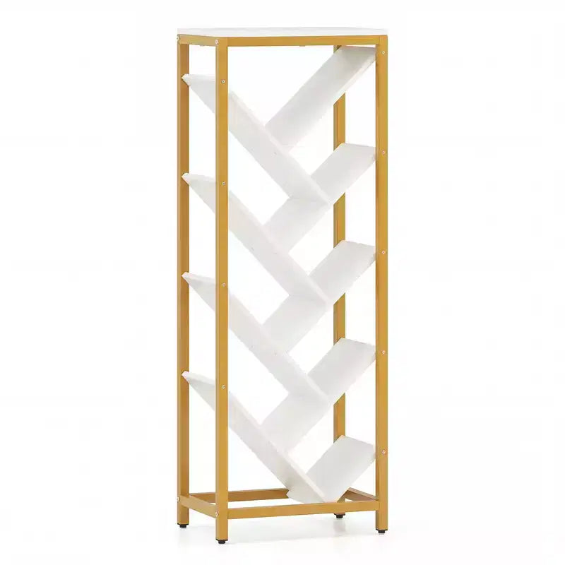 Étagère en Métal et Bois en Forme d'Arbre à 9 Niveaux, 38 cm L x 25 cm l x 107 cm H