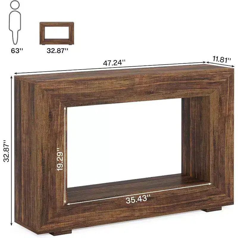 Table d'appoint en bois à 4 niveaux, H 85 cm x L 120 cm x P 30 cm