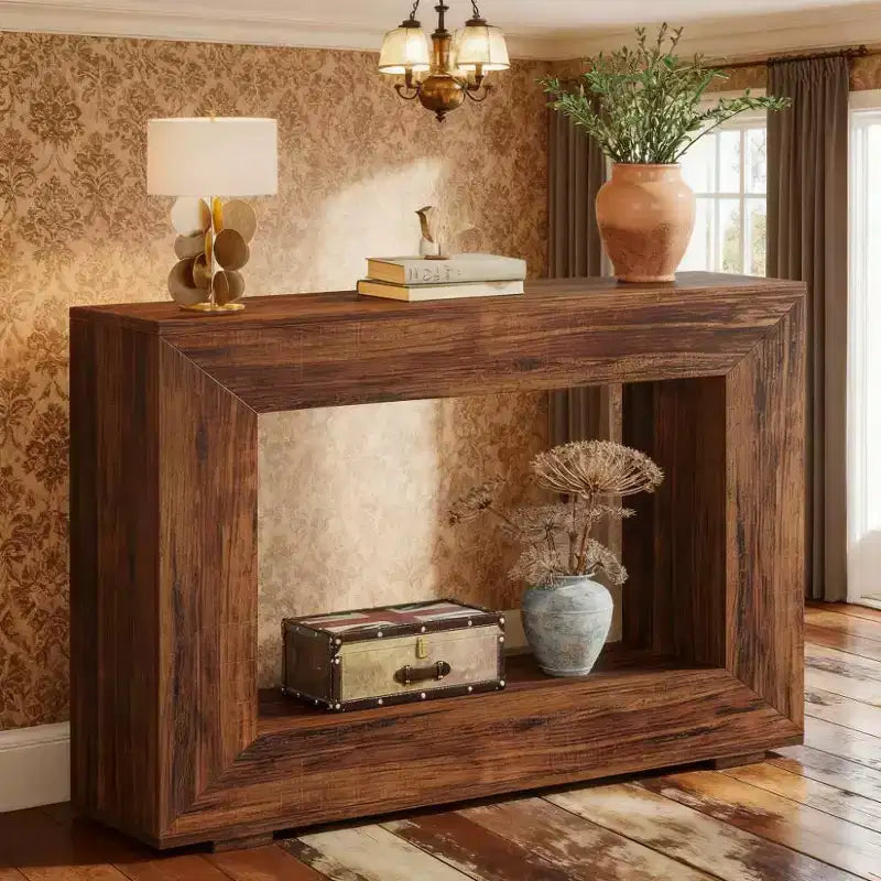 Table d'appoint en bois à 4 niveaux, H 85 cm x L 120 cm x P 30 cm