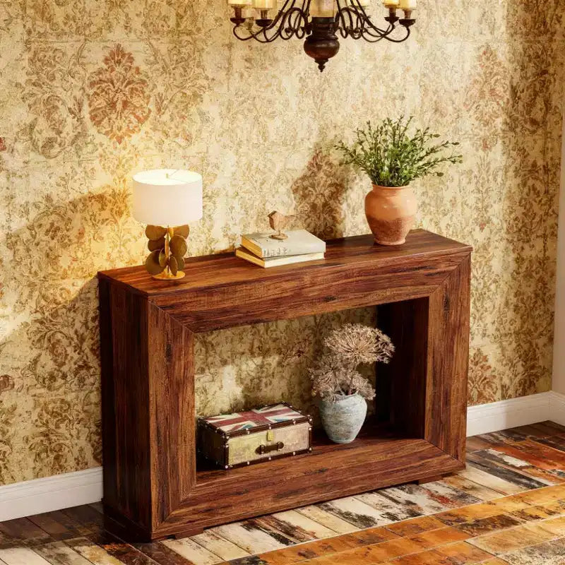 Table d'appoint en bois à 4 niveaux, H 85 cm x L 120 cm x P 30 cm