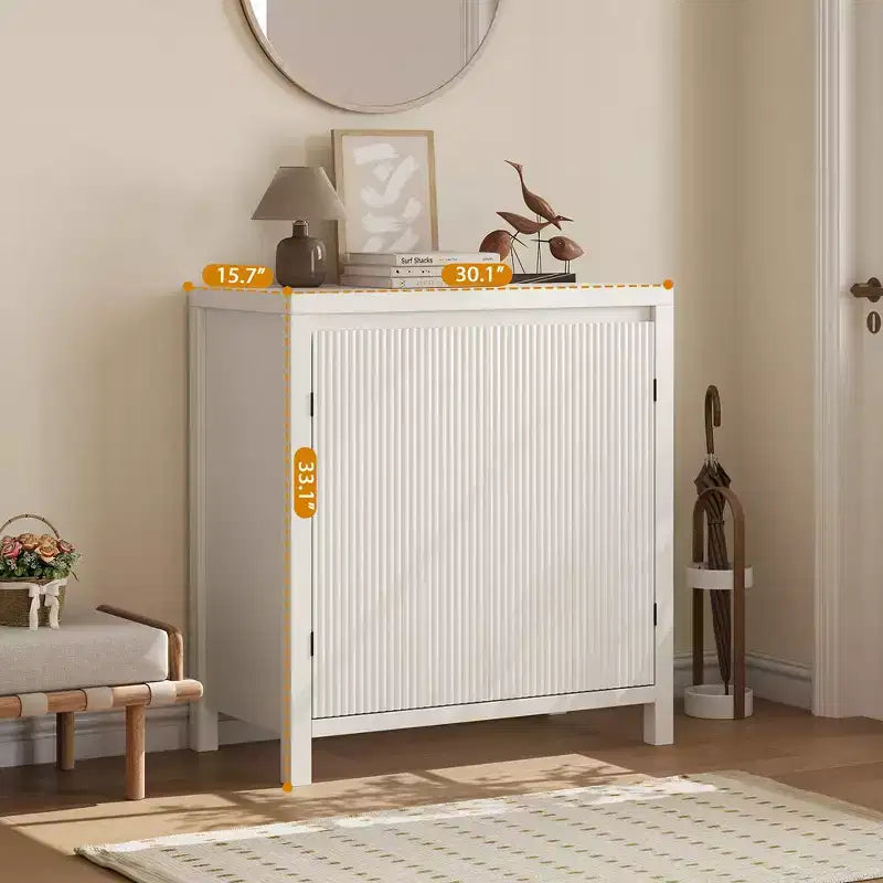 Meuble de rangement en MDF et rotin avec 2 portes et 1 tiroir, 84,1 cm H x 76,5 cm L x 39,9 cm P