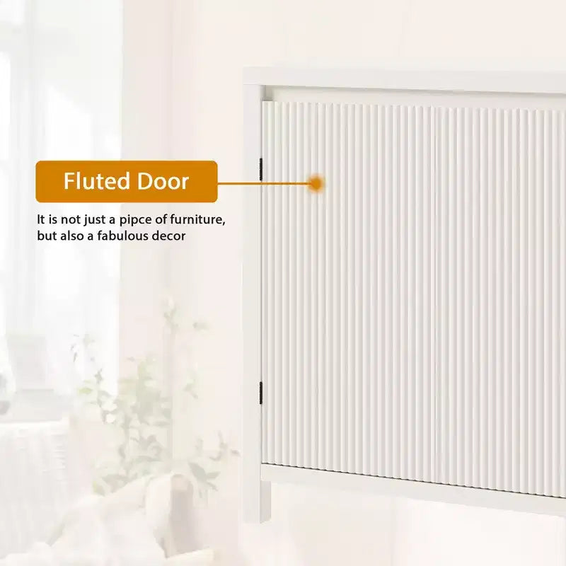 Meuble de rangement en MDF et rotin avec 2 portes et 1 tiroir, 84,1 cm H x 76,5 cm L x 39,9 cm P