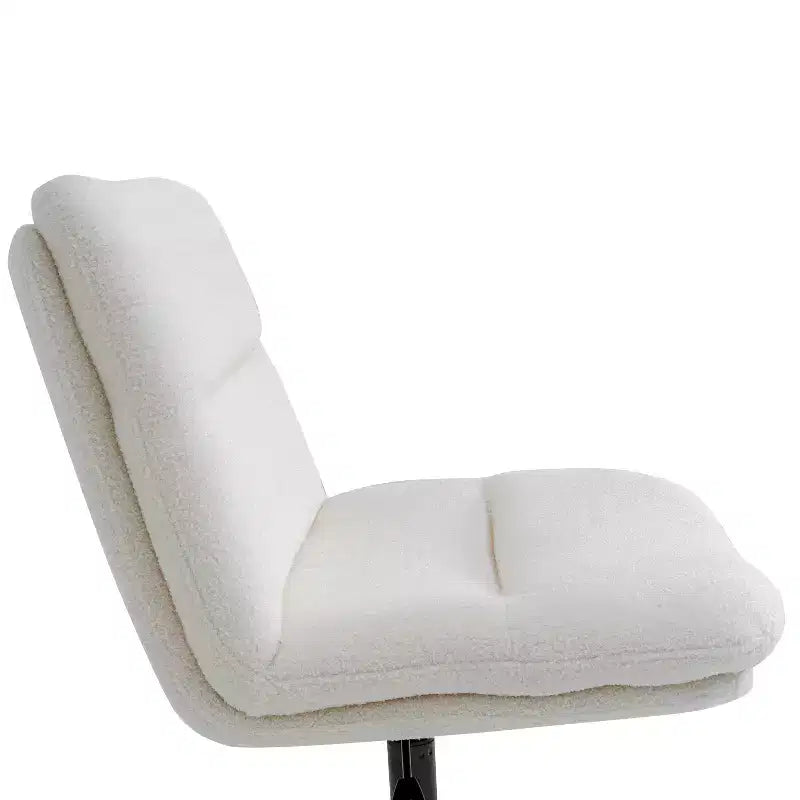 Fauteuil de bureau pivotant sans accoudoirs en cuir reconstitué avec réglage de la hauteur, capacité de 136 kg