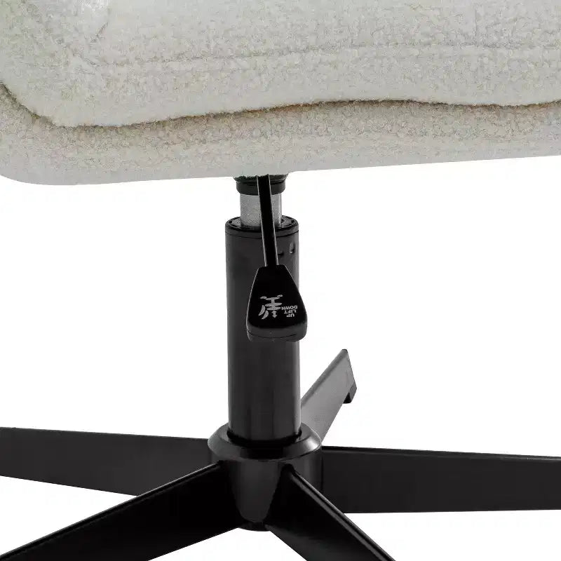 Fauteuil de bureau pivotant sans accoudoirs en cuir reconstitué avec réglage de la hauteur, capacité de 136 kg