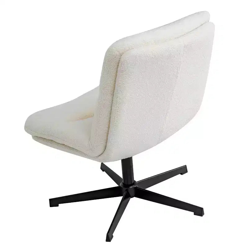 Fauteuil de bureau pivotant sans accoudoirs en cuir reconstitué avec réglage de la hauteur, capacité de 136 kg