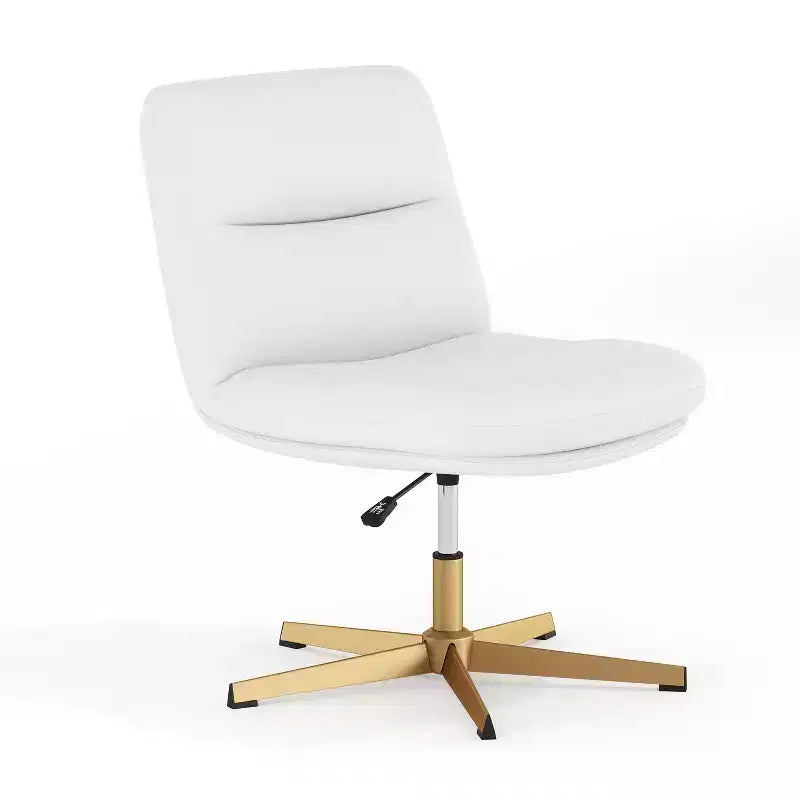 Fauteuil de bureau pivotant sans accoudoirs en cuir reconstitué avec réglage de la hauteur, capacité de 136 kg