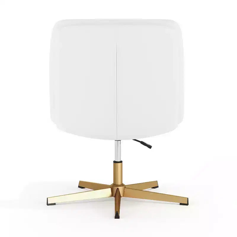 Fauteuil de bureau pivotant sans accoudoirs en cuir reconstitué avec réglage de la hauteur, capacité de 136 kg