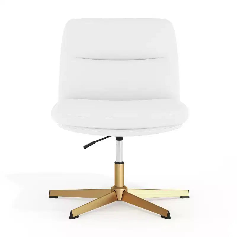 Fauteuil de bureau pivotant sans accoudoirs en cuir reconstitué avec réglage de la hauteur, capacité de 136 kg
