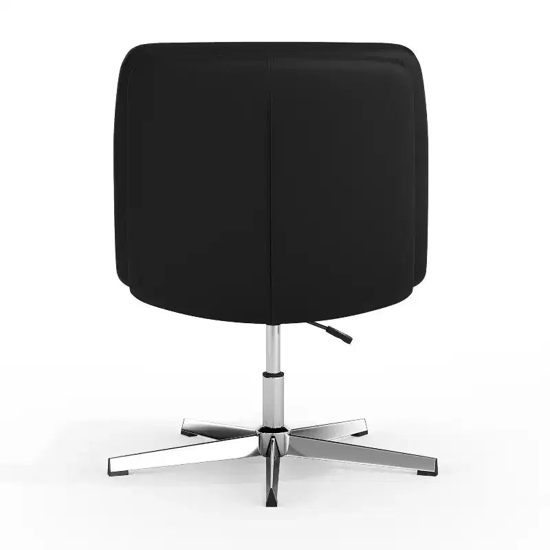 Fauteuil de bureau pivotant sans accoudoirs en cuir reconstitué avec réglage de la hauteur, capacité de 136 kg