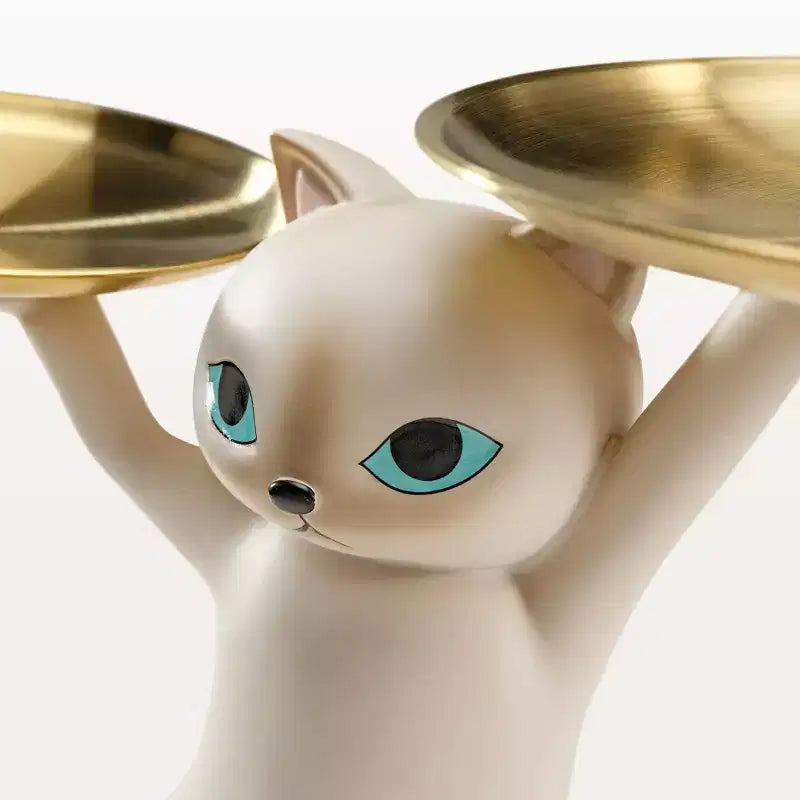 EUREKA ERGONOMIC,23H, Table d'appoint chat enchanté,23,87L x 7,87P x 19,69H,Plateau en métal