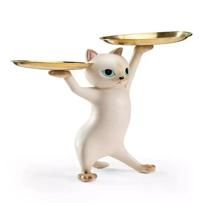 EUREKA ERGONOMIC,23H, Table d'appoint chat enchanté,23,87L x 7,87P x 19,69H,Plateau en métal