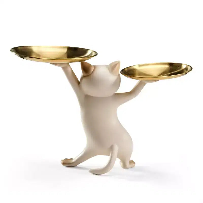 EUREKA ERGONOMIC,23H, Table d'appoint chat enchanté,23,87L x 7,87P x 19,69H,Plateau en métal
