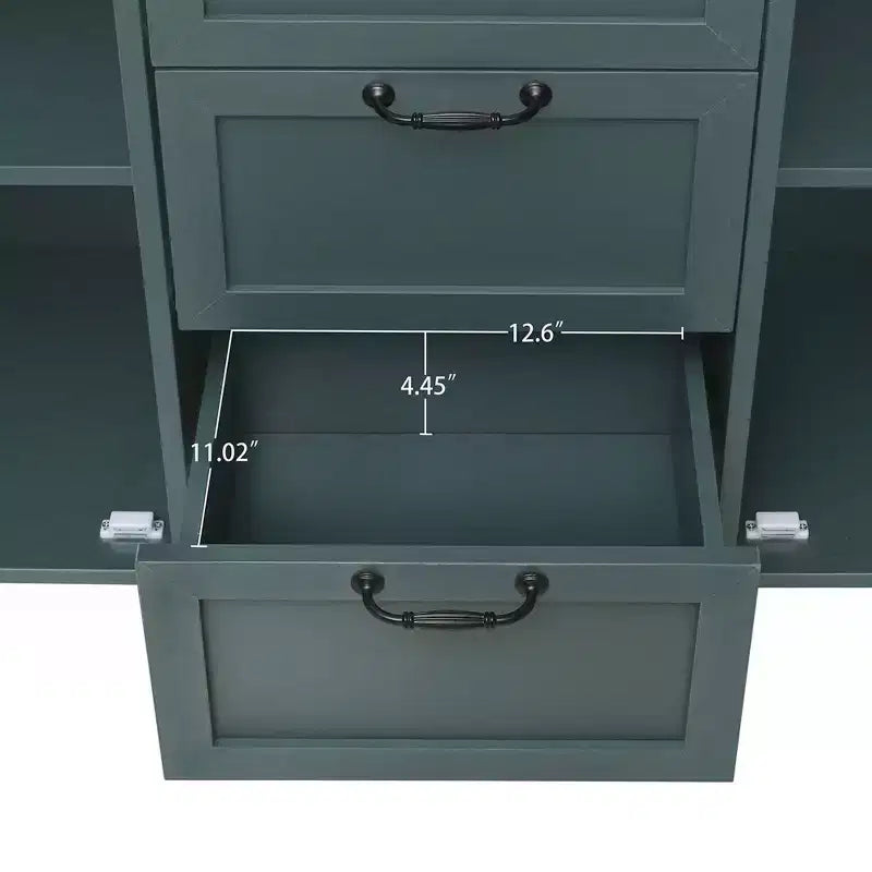 Meuble à 3 tiroirs, armoire de cuisine de 120 cm avec 2 portes, buffet, console pour salon, chambre, cuisine, entrée
